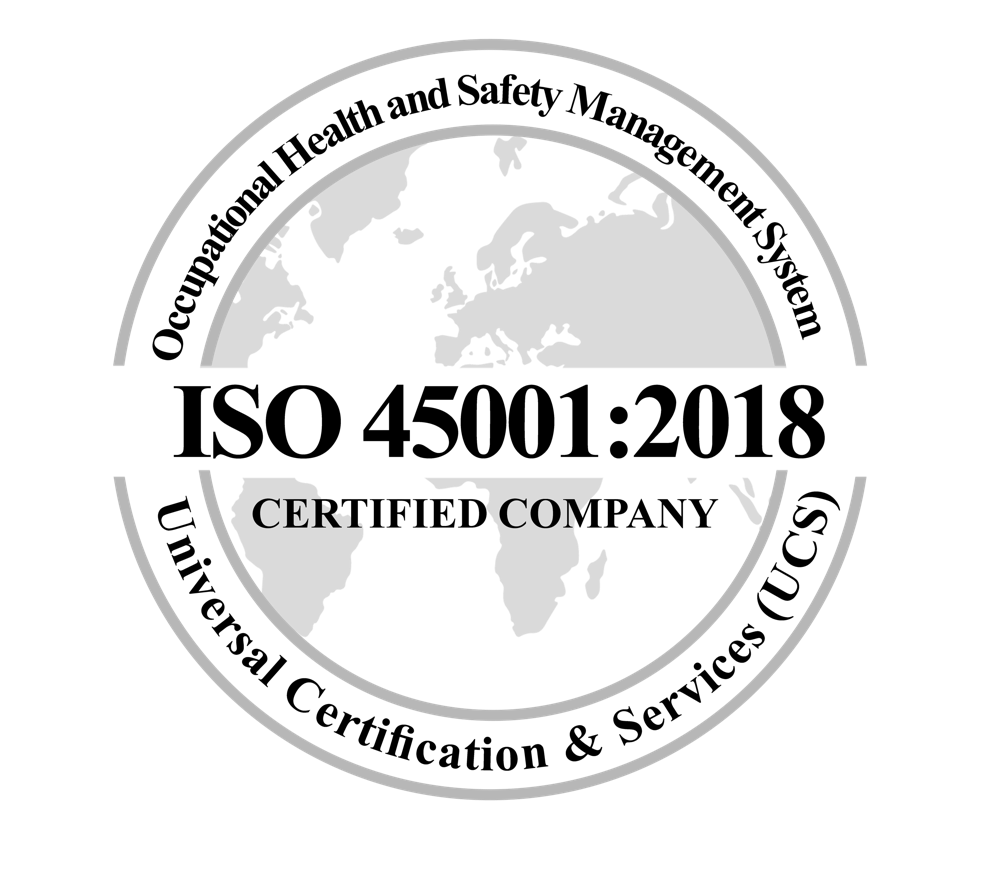 ISO 45001:2018 Occupational Health and Safety Management System certification mark